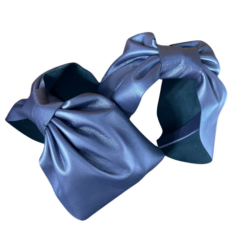 Handcrafted leather headband detail shot