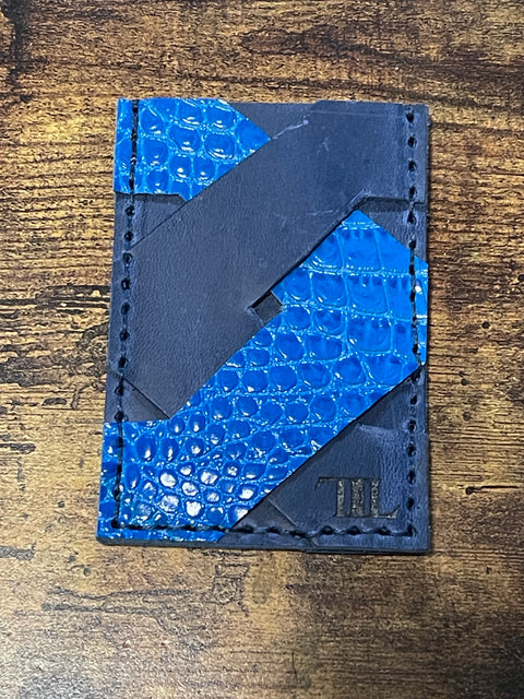 Handmade Crossover Leather Wallet | Double-Sided Card Holder with Free Engraving