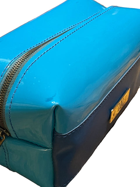 The Store It (Blue) | Handmade Leather Dopp Kit | Premium Leather Travel Toiletry Bag