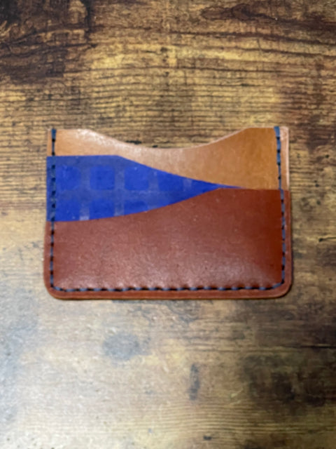 Handmade Minimalist Leather Wallet - One Sided | Hand-Stitched Card Holder