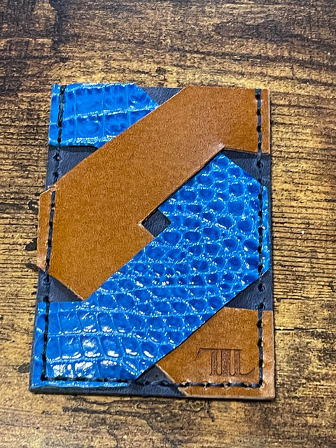 Handmade Crossover Leather Wallet | Double-Sided Card Holder with Free Engraving