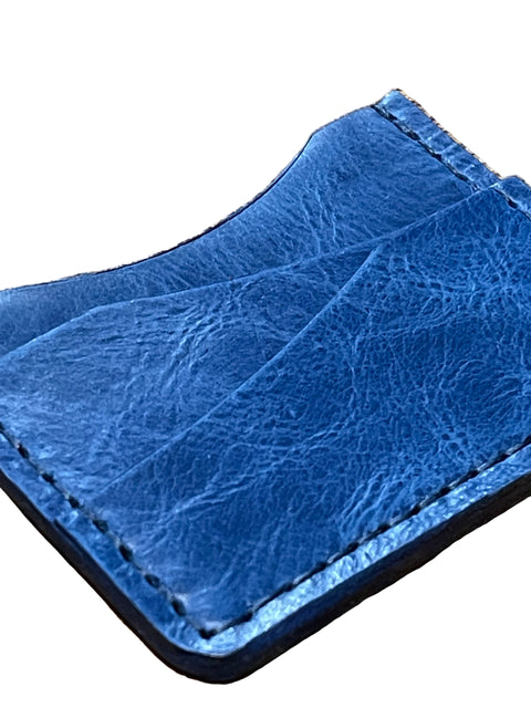 Handmade Minimalist Leather Wallet - One Sided | Hand-Stitched Card Holder