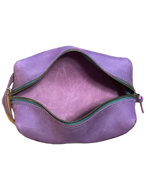 The Store It (Pink) | Handmade Leather Dopp Kit | Premium Leather Travel Toiletry Bag