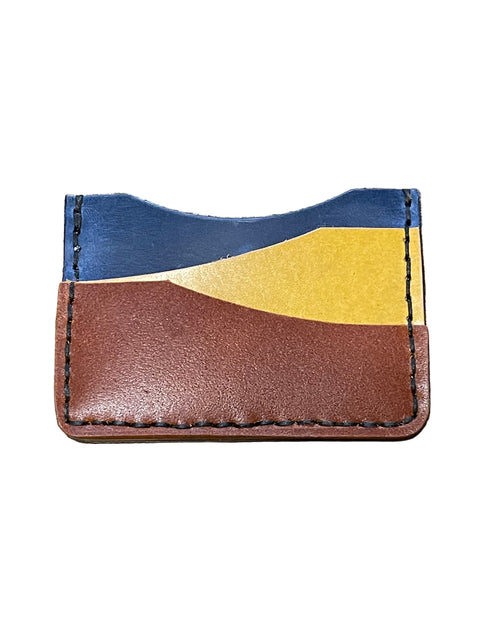 Handmade Minimalist Leather Wallet - Double Sided | Hand-Stitched Card Holder