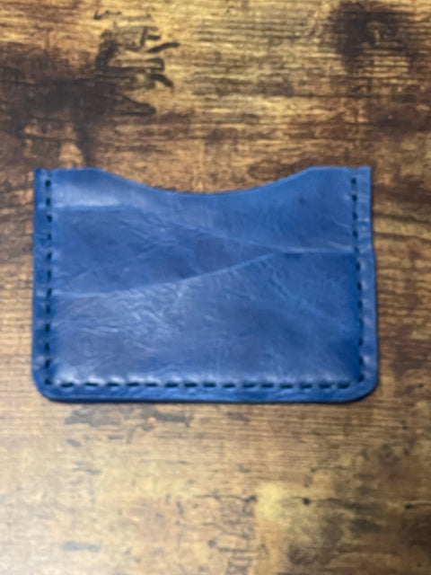 Handmade Minimalist Leather Wallet - One Sided | Hand-Stitched Card Holder
