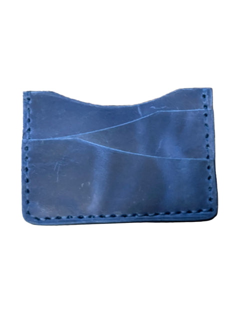 Handmade Minimalist Leather Wallet - One Sided | Hand-Stitched Card Holder