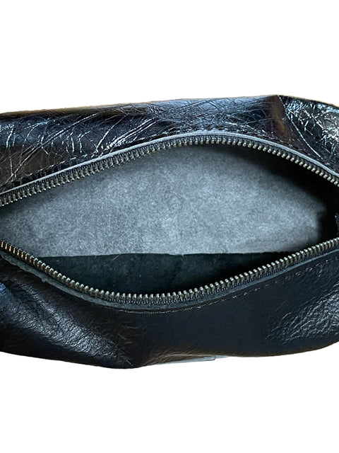 The Store It (Black) | Handmade Leather Dopp Kit | Premium Leather Travel Toiletry Bag