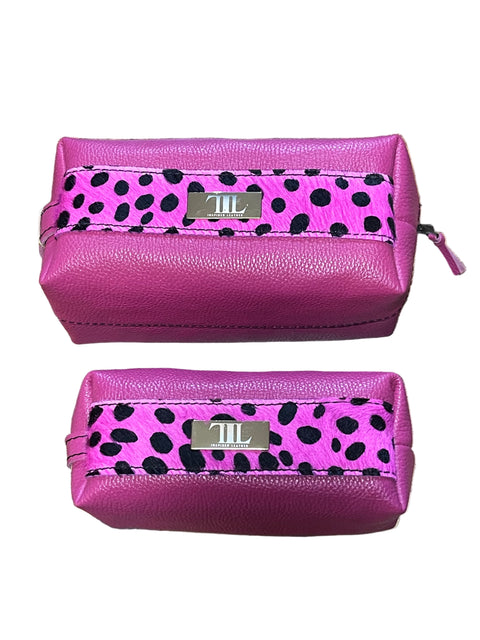 The Store It (Pink) | Handmade Leather Dopp Kit | Premium Leather Travel Toiletry Bag
