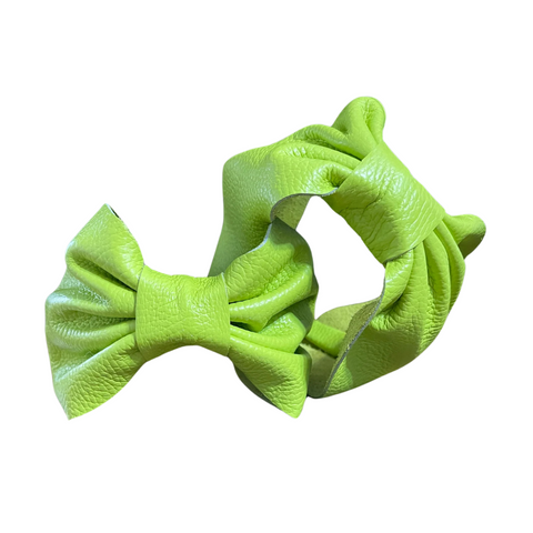 Ariana full grain leather headband front view