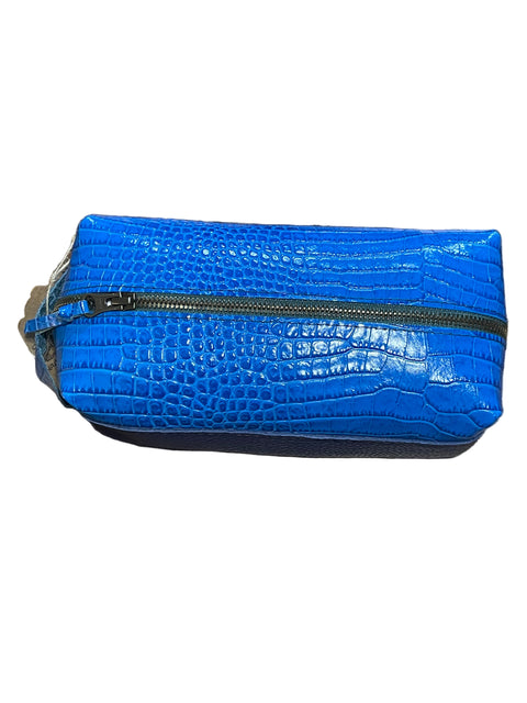 The Store It (Blue) | Handmade Leather Dopp Kit | Premium Leather Travel Toiletry Bag