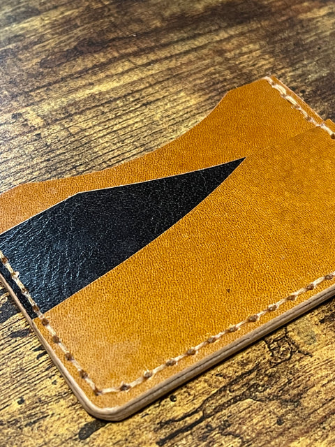Handmade Minimalist Leather Wallet - One Sided | Hand-Stitched Card Holder