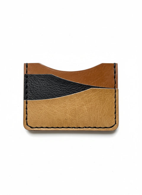Handmade Minimalist Leather Wallet - One Sided | Hand-Stitched Card Holder