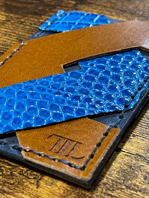 Handmade Crossover Leather Wallet | Double-Sided Card Holder with Free Engraving