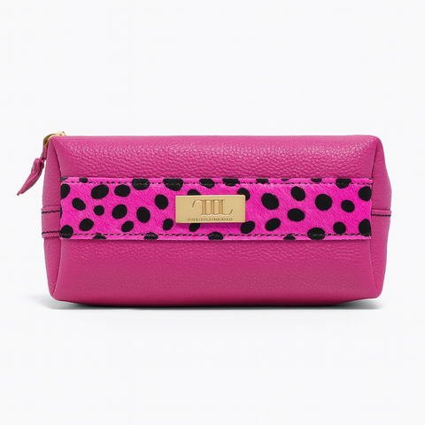 The Store It (Pink) | Handmade Leather Dopp Kit | Premium Leather Travel Toiletry Bag