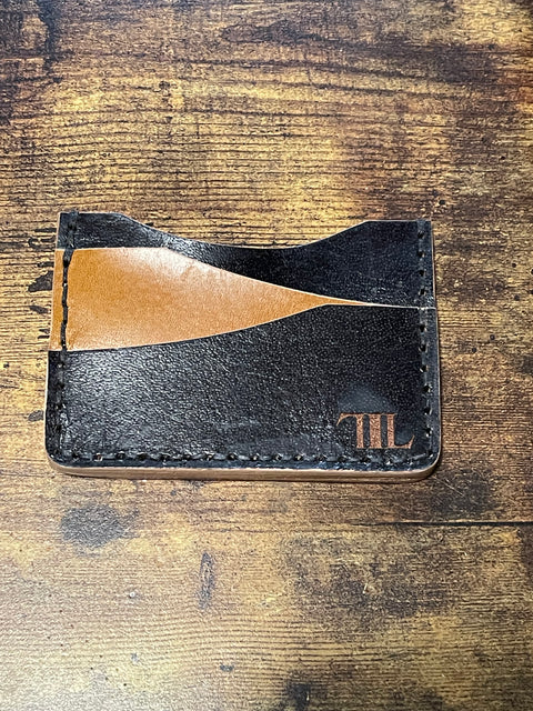 Handmade Minimalist Leather Wallet - Double Sided | Hand-Stitched Card Holder