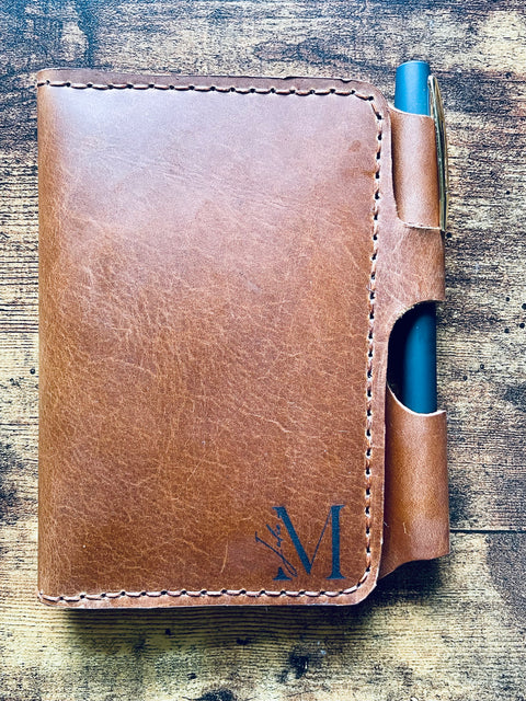 The Traveling Note Taker - Passport and Field Notes Cover with Pen Closure