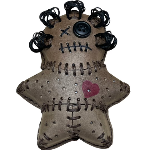 Custom engraved leather sewing pincushion