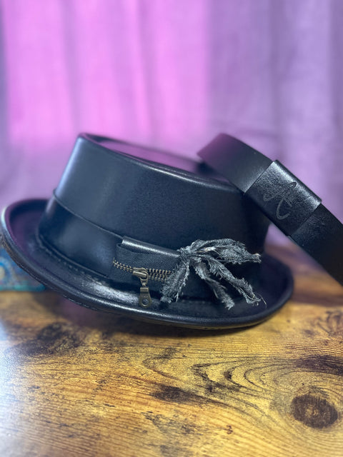 Black Pork Pie Hat