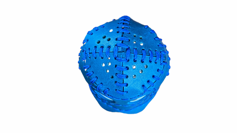 Orange Pac-Man Ghost Pincushion Clyde | Retro Arcade Leather Pin Holder