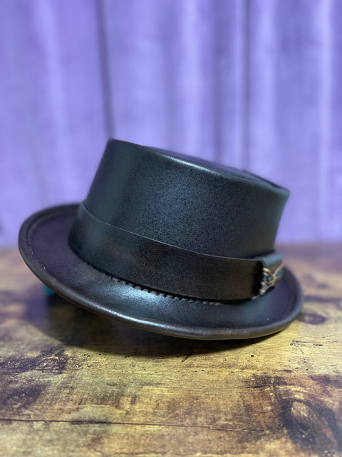 Dark Brown Pork Pie Hat