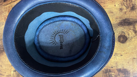 Blue Pork Pie Hat