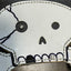 Handmade Skull Leather Crossbody Bag | Gothic Envelope Clutch with Chain