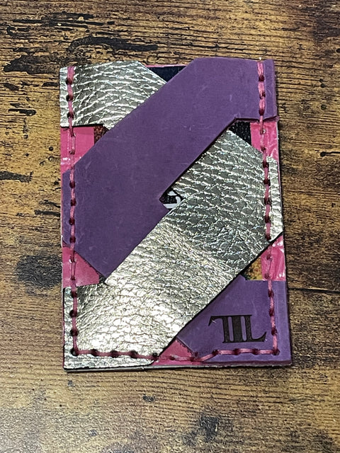 Handmade Crossover Leather Wallet | Double-Sided Card Holder with Free Engraving