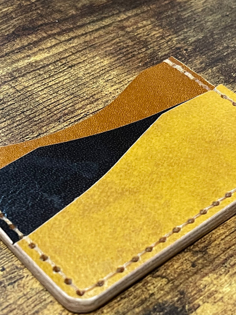 Handmade Minimalist Leather Wallet  - One Sided | Hand-Stitched Card Holder