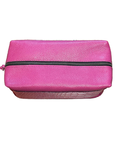 The Store It (Pink) | Handmade Leather Dopp Kit | Premium Leather Travel Toiletry Bag