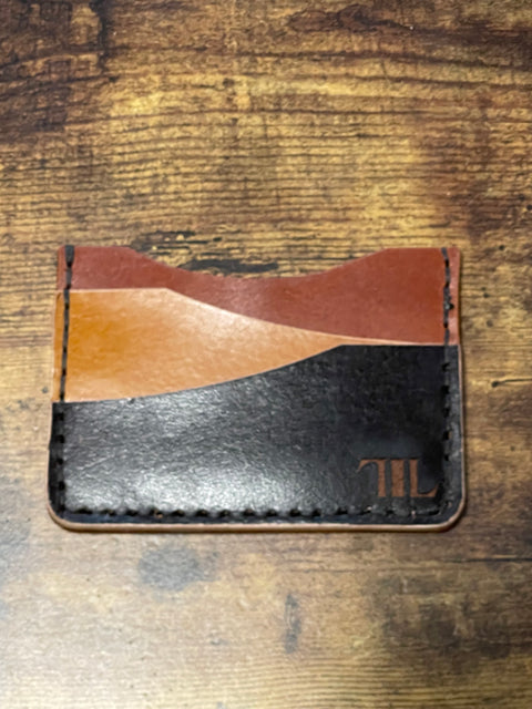 Handmade Minimalist Leather Wallet  - Double Sided | Hand-Stitched Card Holder