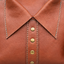 Handmade Brown Pebbled Leather Bag – Cowhide Purse with Collar Detail, Rolled Top Handle and Crossbody Strap