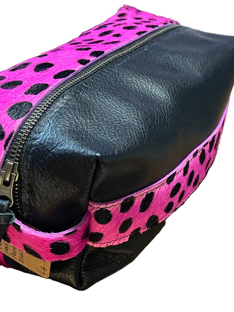 The Store It (Black) | Handmade Leather Dopp Kit | Premium Leather Travel Toiletry Bag