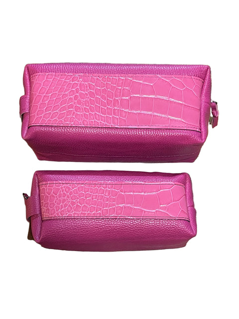 The Store It (Pink) | Handmade Leather Dopp Kit | Premium Leather Travel Toiletry Bag