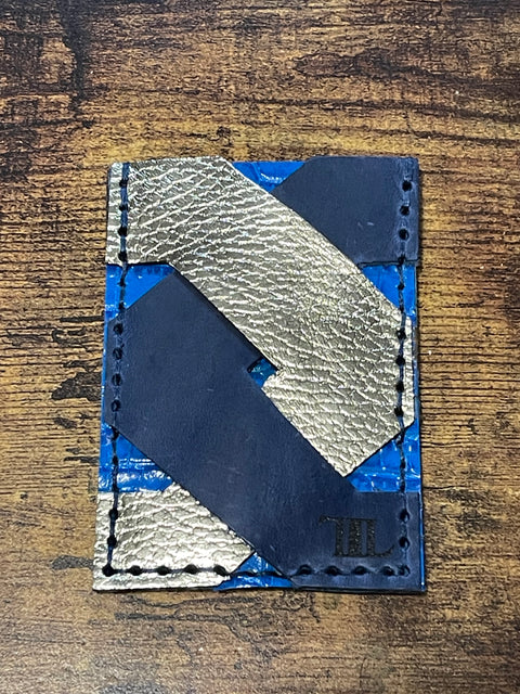 Handmade Crossover Leather Wallet | Double-Sided Card Holder with Free Engraving