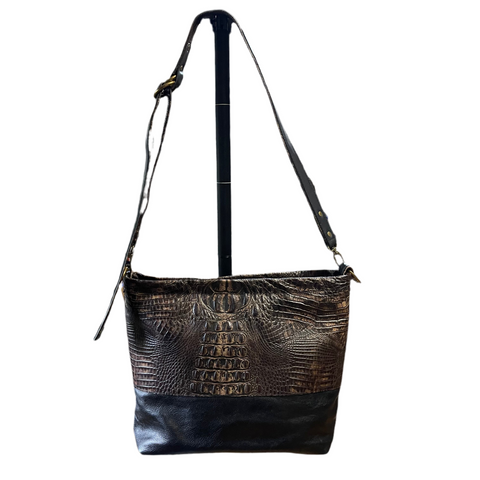 The Executive - Premium Croc Embossed &amp; Italian Leather Tote