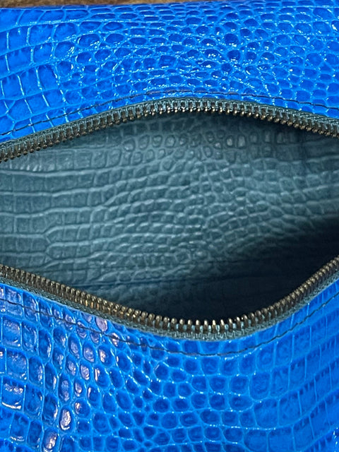 The Store It (Blue) | Handmade Leather Dopp Kit | Premium Leather Travel Toiletry Bag