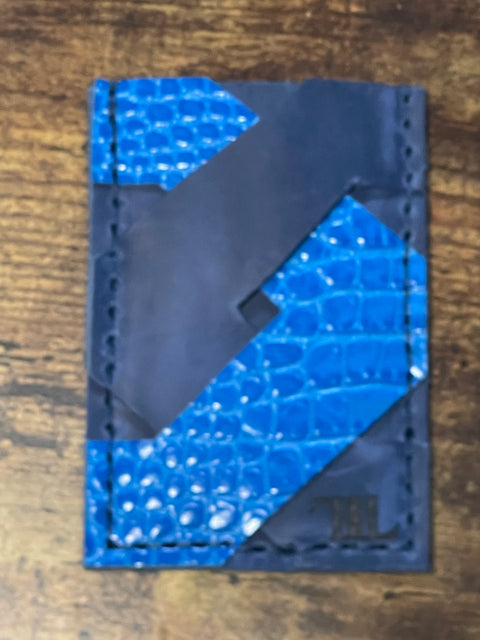 Handmade Crossover Leather Wallet | Double-Sided Card Holder with Free Engraving