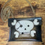 Handmade Skull Leather Crossbody Bag | Gothic Envelope Clutch with Chain
