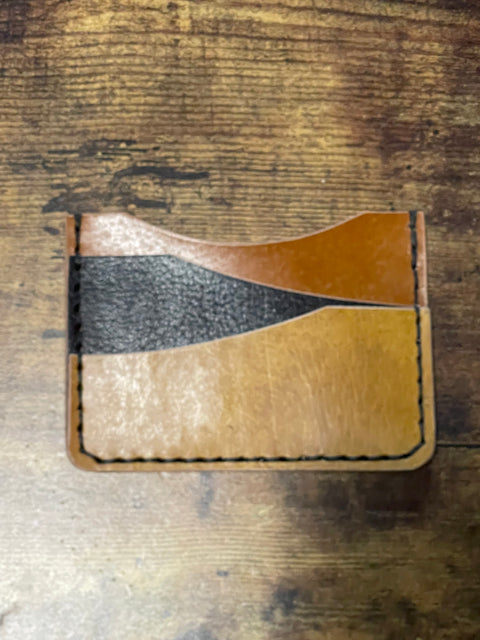 Handmade Minimalist Leather Wallet  - One Sided | Hand-Stitched Card Holder