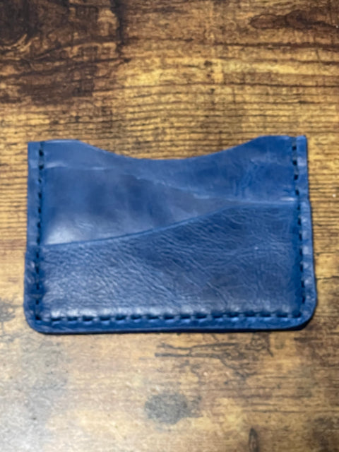Handmade Minimalist Leather Wallet  - One Sided | Hand-Stitched Card Holder
