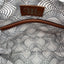 Handmade Brown Pebbled Leather Bag – Cowhide Purse with Collar Detail, Rolled Top Handle and Crossbody Strap