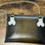 Handmade Skull Leather Crossbody Bag | Gothic Envelope Clutch with Chain