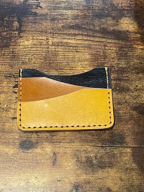 Handmade Minimalist Leather Wallet  - Double Sided | Hand-Stitched Card Holder