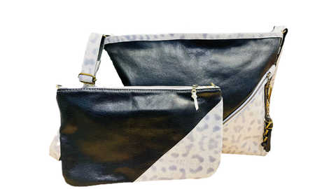 Inspired Tote and Rose Wristlet | Custom-Made | Black